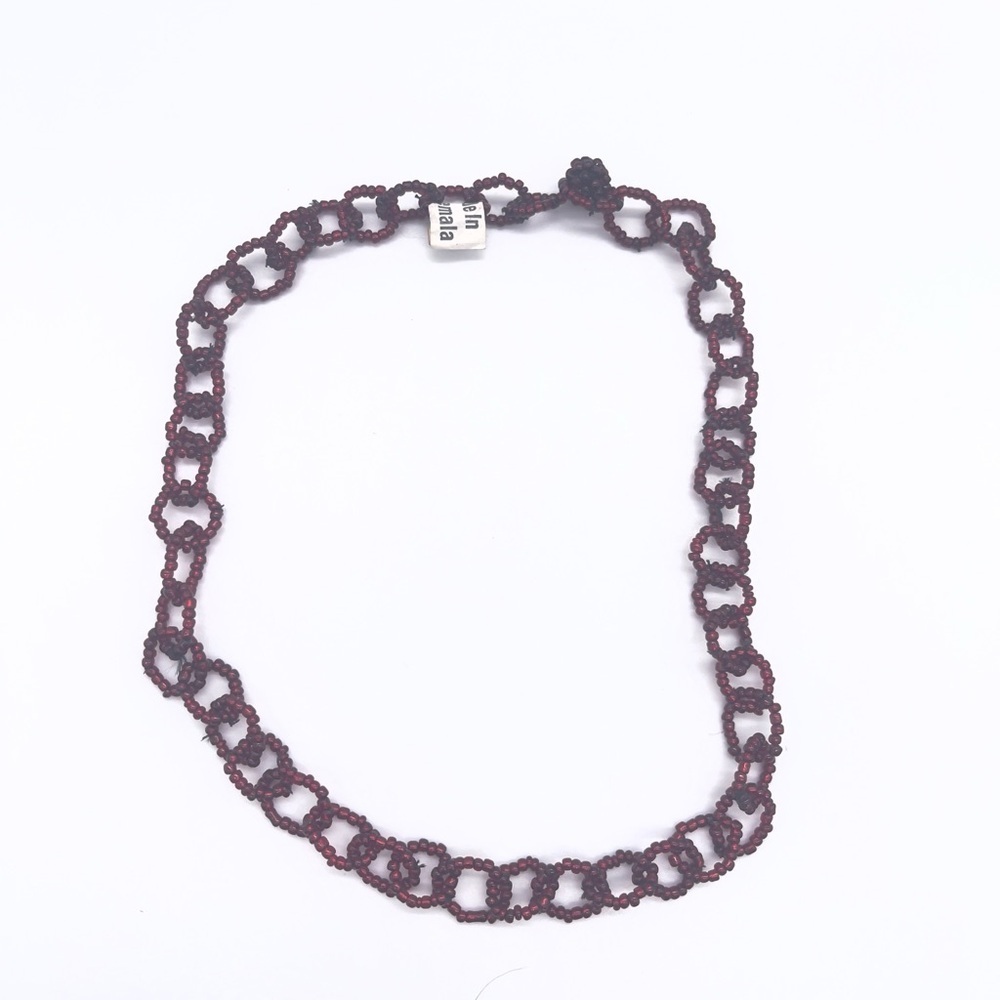 Elegant Red Beaded Necklace